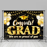 Gold Schleife Licht Bokeh Ballon Abschluss Hintergrund