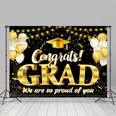 Gold Schleife Licht Bokeh Ballon Abschluss Hintergrund