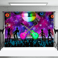 Disko Paillette Ball Musik Bokeh Gitarre Tanzen Hintergrund