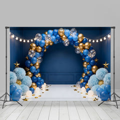 Lofaris Dunkelblau Gold Ballongirlande Geburtstag Cake Smash Hintergrund Sterne Junge