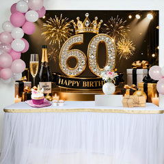 Lofaris Gold Krone 60. Geburtstag Hintergrund Champagner Geschenke Diamant Schwarz
