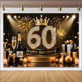 Lofaris Gold Krone 60. Geburtstag Hintergrund Champagner Geschenke Diamant Schwarz