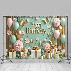 Lofaris Schwarz Gold Ballongirlande Geburtstag Hintergrund Weiß Metallic Blatt Gala