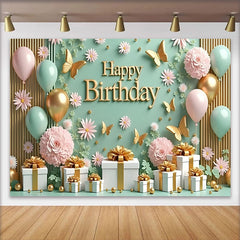 Lofaris Schwarz Gold Ballongirlande Geburtstag Hintergrund Weiß Metallic Blatt Gala