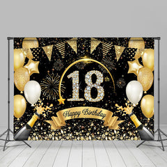 Lofaris Luxus 18. Geburtstag Hintergrund Champagner Diamant Zahlen Gold Wimpel Party