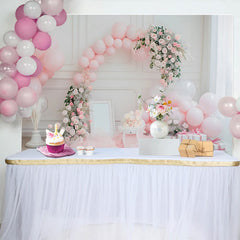 Lofaris Elegant Pink Rose Cake Smash Hintergrund Ballongirlande Geschenkbox Mädchen