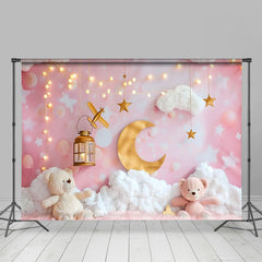 Lofaris Elegant Pink Lila Rose Cake Smash Hintergrund Ballongirlande Holzplatte Mädchen