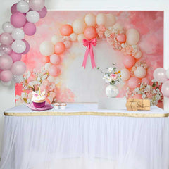 Lofaris Pinker Ballon Schleife Blumen Hochzeit Hintergrund Künstlerisch Abstrakt Party