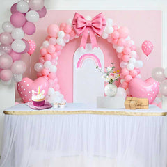 Lofaris Pinker Ballon Schleife Regenbogenbogen Hochzeit Hintergrund Herz Ballon Party
