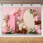 Lofaris Pink Beige Ballonbogen Brett Hochzeit Hintergrund Blumen Boho Party Fotografie