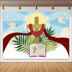 Lofaris Religiöses Kreuz Bibel Taube Danke Hintergrund Sonntagsschule Kirche Event Deko