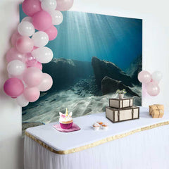 Lofaris Unterwasser Meeresboden Sonnenstrahlen Hintergrund Meer Marine Landschaft Party Deko