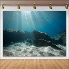Lofaris Unterwasser Meeresboden Sonnenstrahlen Hintergrund Meer Marine Landschaft Party Deko