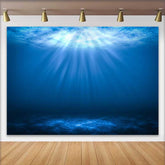 Lofaris Tiefblaues Unterwasser Sonnenstrahlen Hintergrund Meeresoberfläche Marine Landschaft