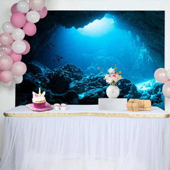 Lofaris Ozean Unterwasserhöhle Landschaft Hintergrund Tiefseefisch Marine Party Dekoration
