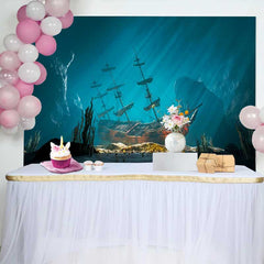 Lofaris Versunkenes Piratenschiff Unterwasser Hintergrund Tiefsee Schatz Abenteuer Party Deko