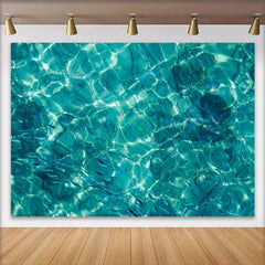 Lofaris Türkis Ozean Wasseroberfläche Hintergrund Sommer Schwimmbad Party Dekoration