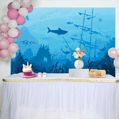 Lofaris Blauer Ozean Unterwasserwelt Hintergrund Haie Rochen Versunkenes Schiff
