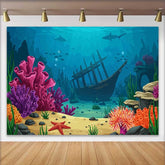 Lofaris Lebendige Unterwasserwelt Natur Hintergrund Versunkenes Schiff Bunte Korallen