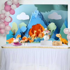 Lofaris Süße Papierkunst Dinosaurier Geburtstag Hintergrund Prähistorische Höhle