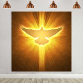 Lofaris Heiliger Geist Taube Hintergrund Goldenes Licht Ostern