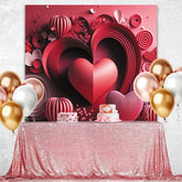 Lofaris 3D Papier Herz Hintergrund Rote Wirbel Valentinstag