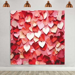 Lofaris Verstreute Herzen Hintergrund Rot Rosa Valentinstag