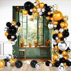 Lofaris Frühlingsfenster Hintergrund Orange Blumen Holzschemel