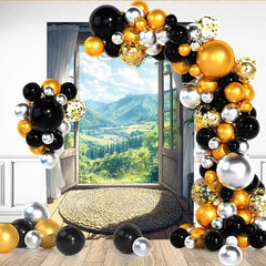 Lofaris Bergblick Balkon Hintergrund Webteppich Grünes Tal