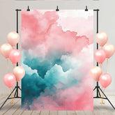 Lofaris Abstrakter Aquarell Hintergrund Rosa Petrol Rauch