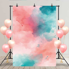 Lofaris Aquarell Spritzer Hintergrund Rosa Petrol Abstrakt