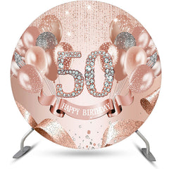 Rose Rosa Ballon Runden 50 Geburtstag Party Hintergrund