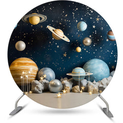 Blau Stern Nacht Galaxis Runden Geburtstag Party Hintergrund