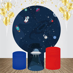 Astronaut Galaxis Runden Glücklich Geburtstag Hintergrund Bausatz
