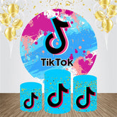 Blau Graffiti Musical Runden Geburtstag Hintergrund Bausatz