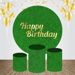 Gras Grün Einfach Kreis Geburtstag Hintergrund Bausatz