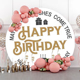 Golden Briefe Schleife Einfach Runden Geburtstag Hintergrund