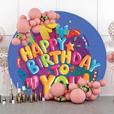 Farben Brief Geschenk Blau Runden Geburtstag Hintergrund