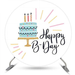 Cyan Kuchen Kerze Einfach Runden Geburtstag Hintergrund