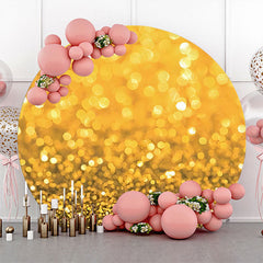 Golden Bokeh Funkeln Runden Geburtstag Party Hintergrund