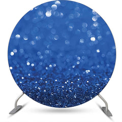 königlich Blau Funkeln Bokeh Solide Farbe Runden Hintergrund