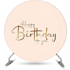 Beige Und Braun Einfach Runden Geburtstag Party Hintergrund