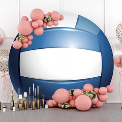 Weiß Blau Volleyball Einfach Runden Geburtstag Hintergrund