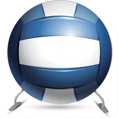 Weiß Blau Volleyball Einfach Runden Geburtstag Hintergrund