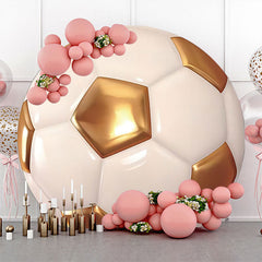 Glänzend Golden Weiß Fußball Runden Geburtstag Hintergrund