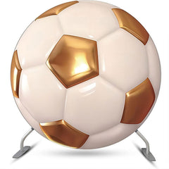 Glänzend Golden Weiß Fußball Runden Geburtstag Hintergrund