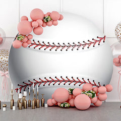 Kreis Lebendig Weiß Rot Baseball Geburtstag Hintergrund