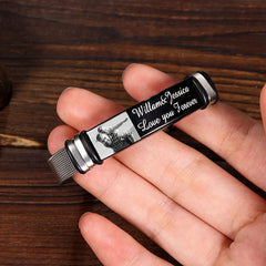 Personalisiert Name Foto Geschenk Armband für Ihn, Papa Freund Ehemann