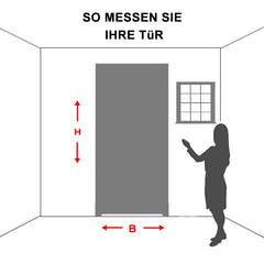 Mädchen Und Sika Reh Malerei Weihnachten Tür Abdeckung