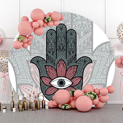 Geheimnisvoll Boho Hamsa Hand Runden Geburtstag Hintergrund